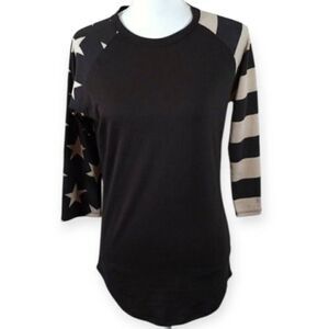 LULAROE BLACK T-SHIRT SZ.XS EUC.